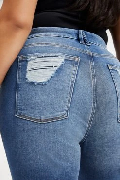 GOOD AMERICAN ALWAYS FITS GOOD LEGS CIGARETTE | INDIGO146 High Waisted