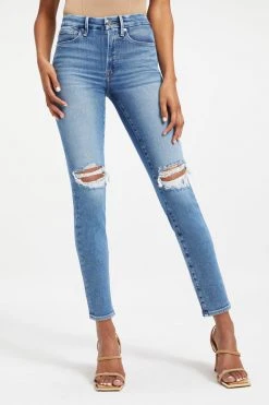 Promo ⭐ GOOD AMERICAN High Waisted GOOD LEGS CIGARETTE | INDIGO013 ✨ 16 GOOD AMERICAN High Waisted GOOD LEGS CIGARETTE | INDIGO013