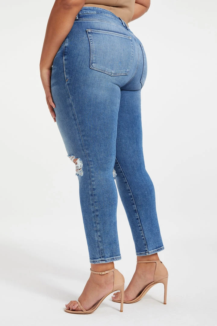 Promo ⭐ GOOD AMERICAN High Waisted GOOD LEGS CIGARETTE | INDIGO013 ✨ 3 GOOD AMERICAN High Waisted GOOD LEGS CIGARETTE | INDIGO013