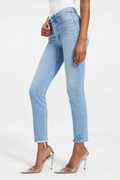 GOOD AMERICAN GOOD LEGS CIGARETTE | INDIGO014 High Waisted