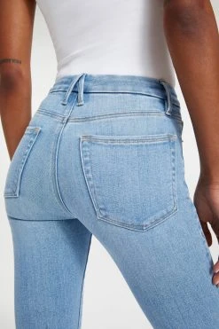 GOOD AMERICAN GOOD LEGS CIGARETTE | INDIGO014 High Waisted