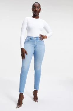 GOOD AMERICAN GOOD LEGS CIGARETTE | INDIGO014 High Waisted