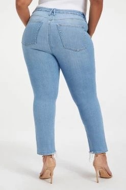GOOD AMERICAN GOOD LEGS CIGARETTE | INDIGO014 High Waisted
