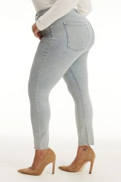 GA-SALE GOOD LEGS CROP LONG FRAY HEM | BLUE669 High Waisted