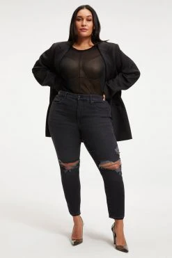 GOOD AMERICAN GOOD LEGS CROP FESTIVAL RIPS | BLACK276