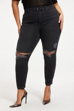 GOOD AMERICAN GOOD LEGS CROP FESTIVAL RIPS | BLACK276
