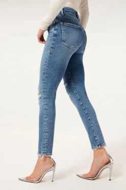 GA-SALE GOOD LEGS CROP NATURAL FRAY | BLUE836