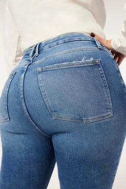 GA-SALE GOOD LEGS CROP NATURAL FRAY | BLUE836