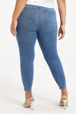 GOOD AMERICAN GOOD LEGS CROP | INDIGO009