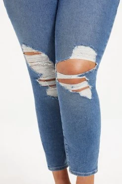 GOOD AMERICAN GOOD LEGS CROP | INDIGO009