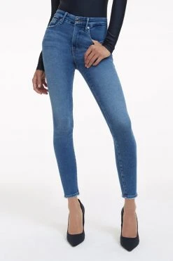 GOOD AMERICAN GOOD LEGS CROP NATURAL FRAY | INDIGO149