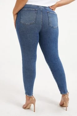 GOOD AMERICAN GOOD LEGS CROP NATURAL FRAY | INDIGO149