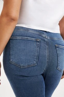 GOOD AMERICAN GOOD LEGS CROP NATURAL FRAY | INDIGO149