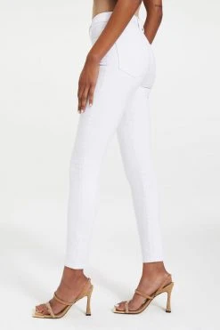 GOOD AMERICAN GOOD LEGS CROSSOVER WAIST | WHITE033 High Waisted