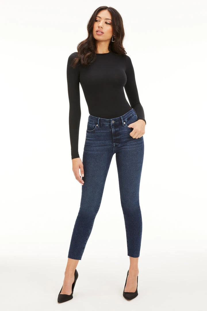 New ๐ GOOD AMERICAN GOOD LEGS CROP RAW HEM | BLUE660 ๐งจ 1 GOOD AMERICAN GOOD LEGS CROP RAW HEM | BLUE660