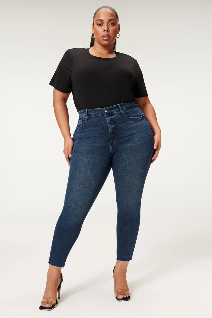 New ๐ GOOD AMERICAN GOOD LEGS CROP RAW HEM | BLUE660 ๐งจ 7 GOOD AMERICAN GOOD LEGS CROP RAW HEM | BLUE660