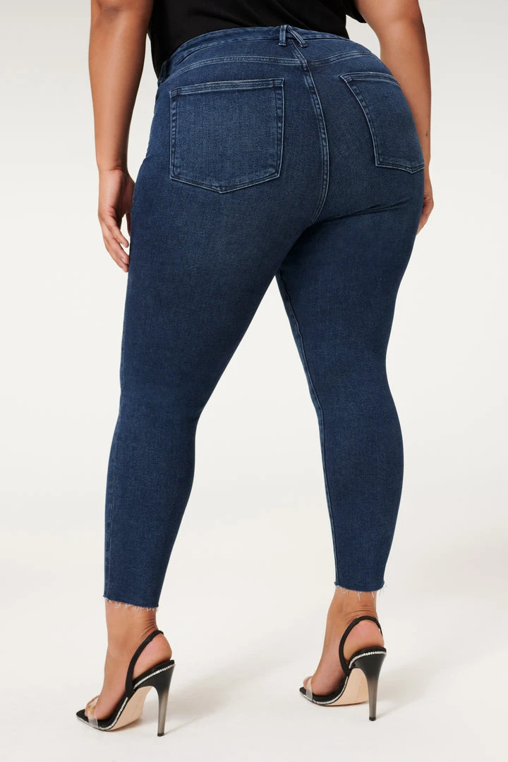 New ๐ GOOD AMERICAN GOOD LEGS CROP RAW HEM | BLUE660 ๐งจ 10 GOOD AMERICAN GOOD LEGS CROP RAW HEM | BLUE660