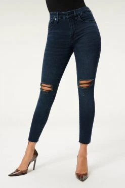 GA-SALE GOOD LEGS CROP SHADOW POCKETS | BLUE834