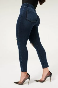 GA-SALE GOOD LEGS CROP SHADOW POCKETS | BLUE834