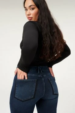 GA-SALE GOOD LEGS CROP SHADOW POCKETS | BLUE834