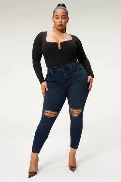 GA-SALE GOOD LEGS CROP SHADOW POCKETS | BLUE834