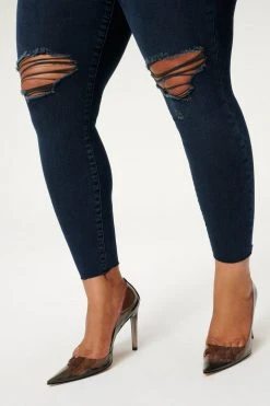 GA-SALE GOOD LEGS CROP SHADOW POCKETS | BLUE834