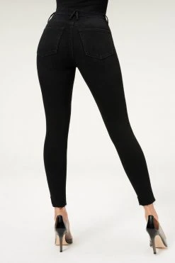 Outlet ✔️ GOOD AMERICAN GOOD LEGS CROP RAW STEP HEM | BLACK171 🌟 20 GOOD AMERICAN GOOD LEGS CROP RAW STEP HEM | BLACK171