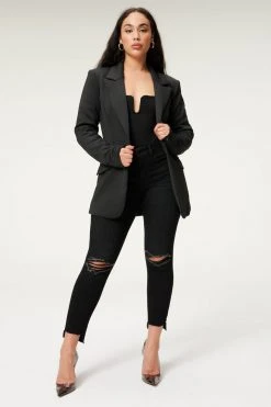 Outlet ✔️ GOOD AMERICAN GOOD LEGS CROP RAW STEP HEM | BLACK171 🌟 22 GOOD AMERICAN GOOD LEGS CROP RAW STEP HEM | BLACK171