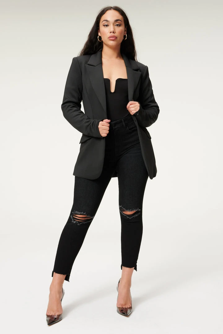 Outlet ✔️ GOOD AMERICAN GOOD LEGS CROP RAW STEP HEM | BLACK171 🌟 6 GOOD AMERICAN GOOD LEGS CROP RAW STEP HEM | BLACK171