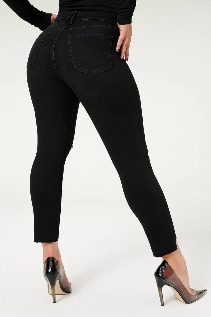 Outlet ✔️ GOOD AMERICAN GOOD LEGS CROP RAW STEP HEM | BLACK171 🌟 9 GOOD AMERICAN GOOD LEGS CROP RAW STEP HEM | BLACK171