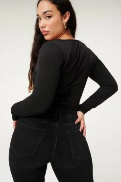 Outlet ✔️ GOOD AMERICAN GOOD LEGS CROP RAW STEP HEM | BLACK171 🌟 27 GOOD AMERICAN GOOD LEGS CROP RAW STEP HEM | BLACK171