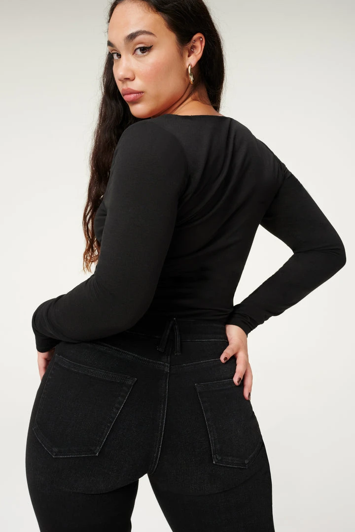 Outlet ✔️ GOOD AMERICAN GOOD LEGS CROP RAW STEP HEM | BLACK171 🌟 11 GOOD AMERICAN GOOD LEGS CROP RAW STEP HEM | BLACK171