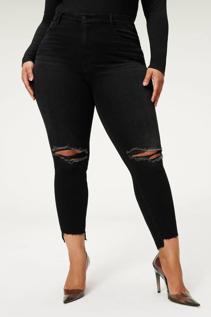 Outlet ✔️ GOOD AMERICAN GOOD LEGS CROP RAW STEP HEM | BLACK171 🌟 14 GOOD AMERICAN GOOD LEGS CROP RAW STEP HEM | BLACK171