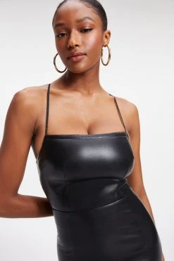 GOOD AMERICAN VACAY DRESS | BLACK001