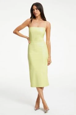GOOD AMERICAN Dresses BETTER THAN LEATHER VACAY DRESS | KEY LIME001