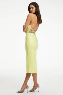 GOOD AMERICAN Dresses BETTER THAN LEATHER VACAY DRESS | KEY LIME001