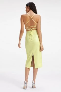 GOOD AMERICAN Dresses BETTER THAN LEATHER VACAY DRESS | KEY LIME001