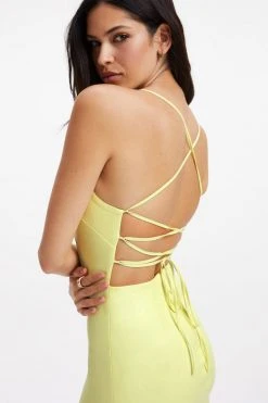 GOOD AMERICAN Dresses BETTER THAN LEATHER VACAY DRESS | KEY LIME001