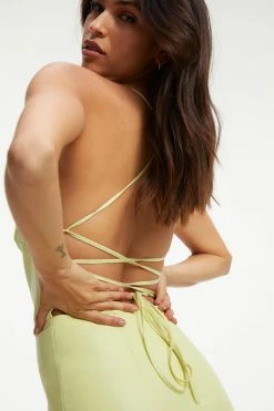 GOOD AMERICAN Dresses BETTER THAN LEATHER VACAY DRESS | KEY LIME001