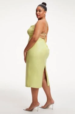 GOOD AMERICAN Dresses BETTER THAN LEATHER VACAY DRESS | KEY LIME001