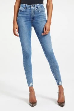 GOOD AMERICAN High Waisted GOOD LEGS DEEP V YOKE | INDIGO005