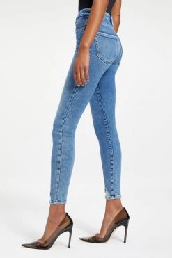 GOOD AMERICAN High Waisted GOOD LEGS DEEP V YOKE | INDIGO005