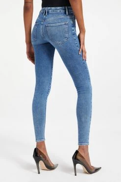 GOOD AMERICAN High Waisted GOOD LEGS DEEP V YOKE | INDIGO005