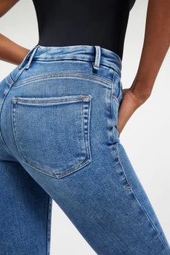 GOOD AMERICAN High Waisted GOOD LEGS DEEP V YOKE | INDIGO005