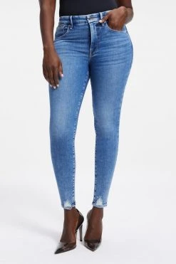 GOOD AMERICAN High Waisted GOOD LEGS DEEP V YOKE | INDIGO005