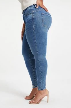 GOOD AMERICAN High Waisted GOOD LEGS DEEP V YOKE | INDIGO005