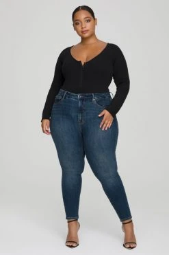 GOOD AMERICAN GOOD LEGS DEEP V | BLUE609