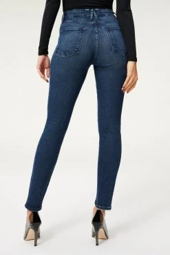 GA-SALE GOOD LEGS EXPOSED BUTTON | BLUE830 High Waisted