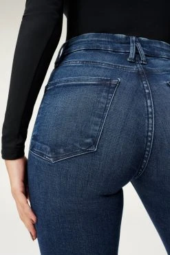 GA-SALE GOOD LEGS EXPOSED BUTTON | BLUE830 High Waisted