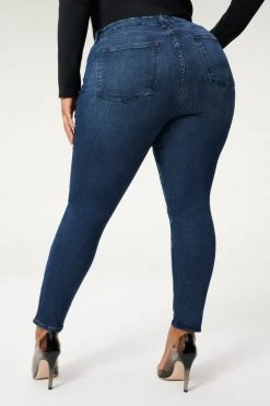 GA-SALE GOOD LEGS EXPOSED BUTTON | BLUE830 High Waisted